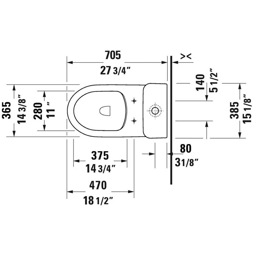 No.1 Two-Piece Toilet Kit White