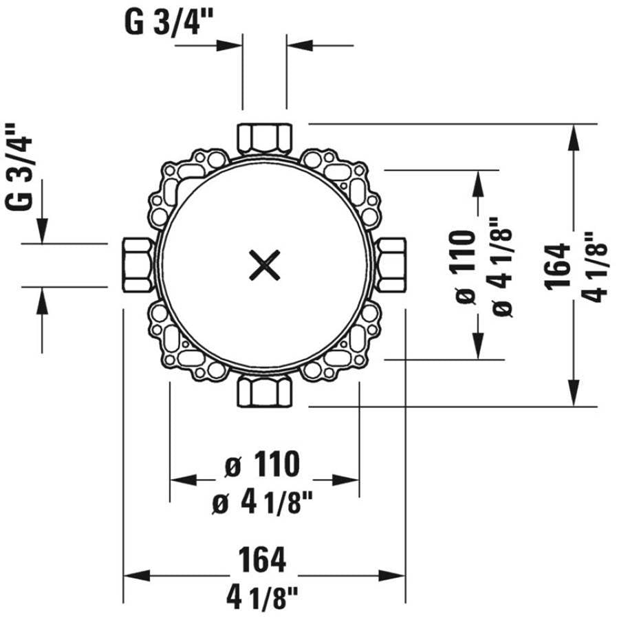 3/4'' Bluebox for Concealed Installation
