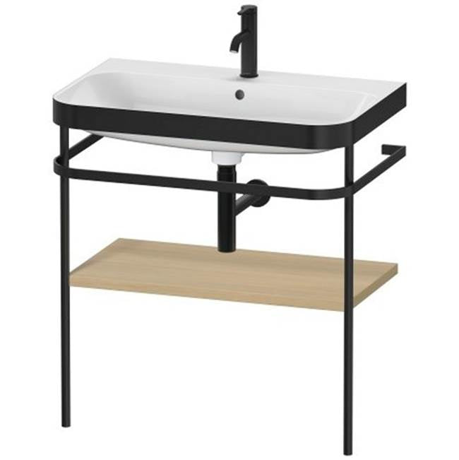 Duravit - Happy D.2 Plus C-Bonded Vanity Kit with Sink and Metal Console Mediterranean Oak - Mediterranean Oak