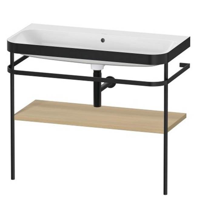 Duravit - Happy D.2 Plus C-Bonded Vanity Kit with Sink and Metal Console Mediterranean Oak - Mediterranean Oak