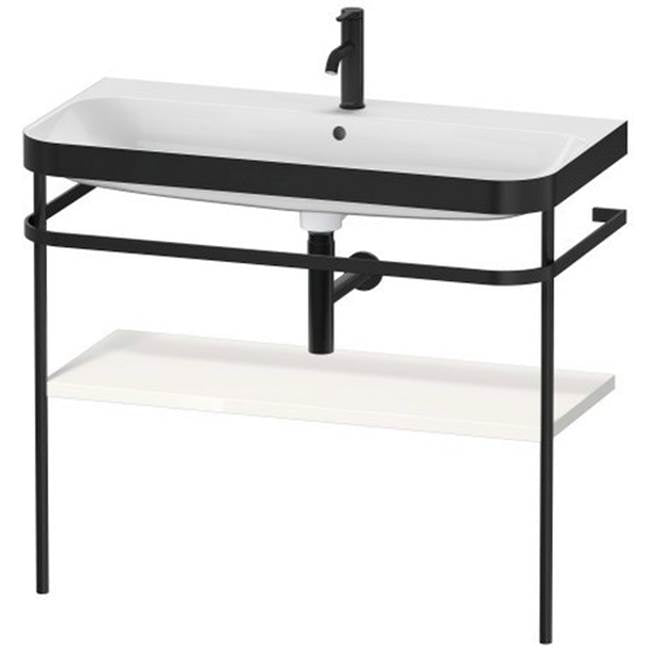 Duravit - Happy D.2 Plus C-Bonded Vanity Kit with Sink and Metal Console White - White High Gloss