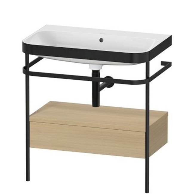 Duravit - Happy D.2 Plus C-Bonded Vanity Kit with Sink and Metal Console Mediterranean Oak - Mediterranean Oak