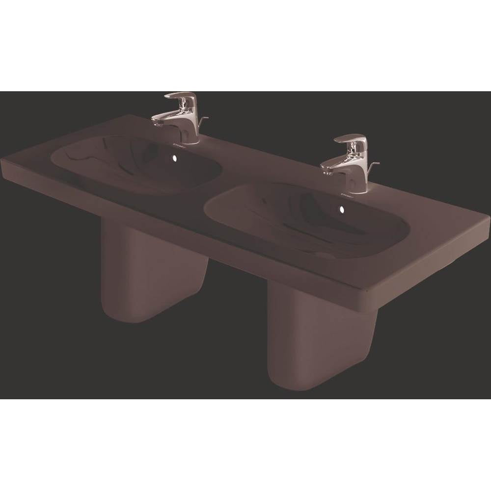 D-Code Double Vanity Sink White