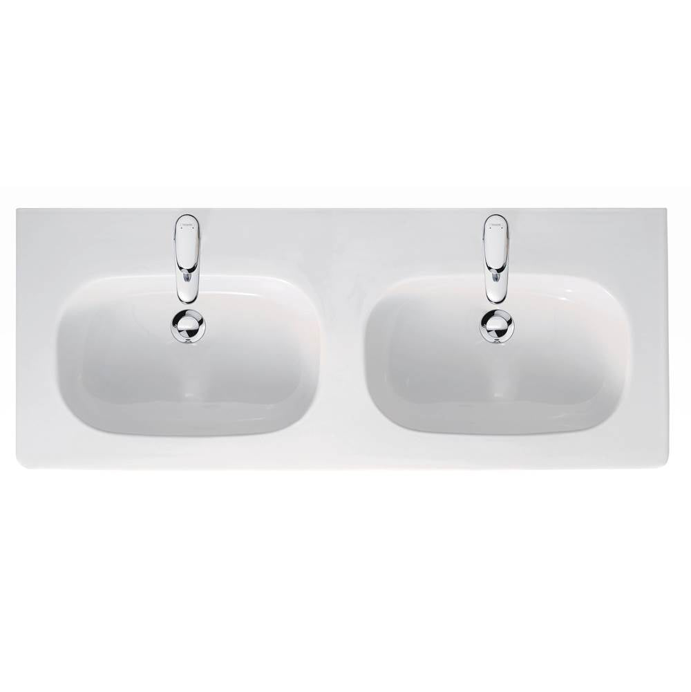 D-Code Double Vanity Sink White