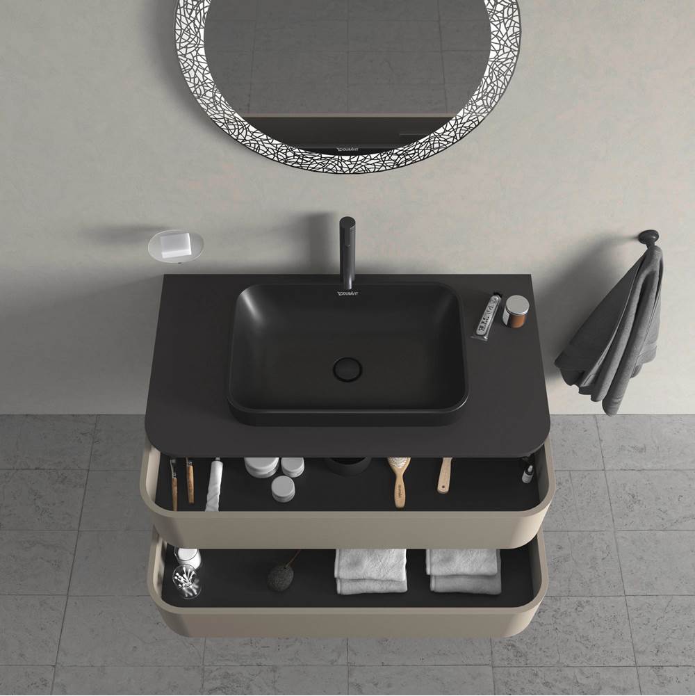 Happy D.2 Plus Two Drawer Wall-Mount Vanity Unit White