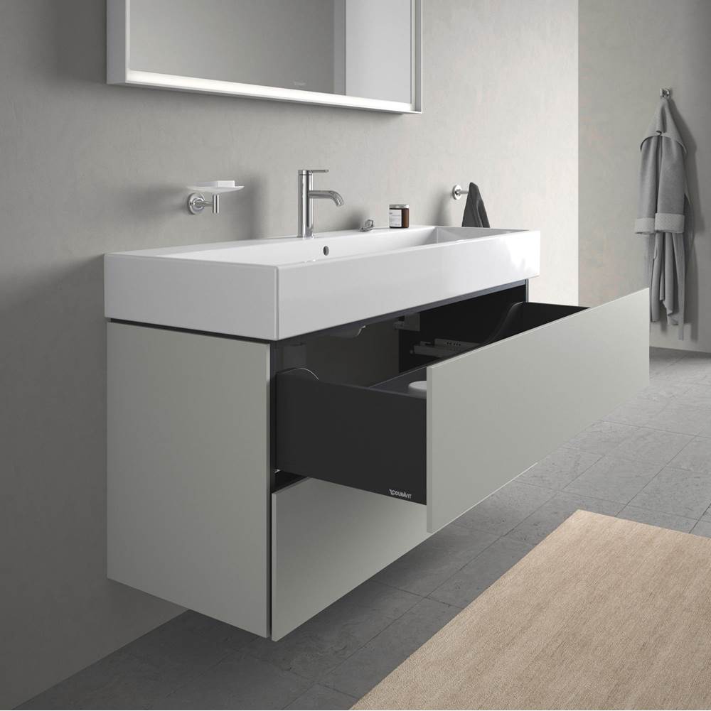 L-Cube Two Drawer Wall-Mount Vanity Unit Concrete Gray
