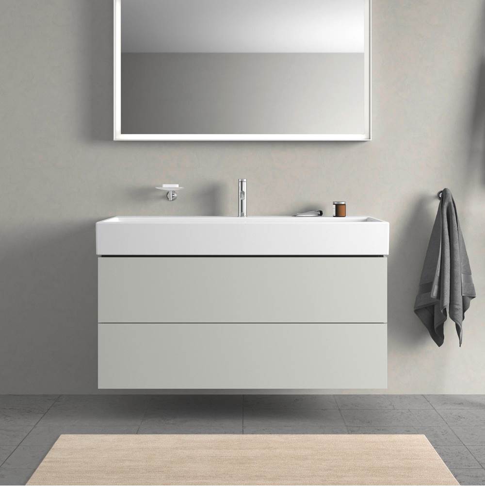 L-Cube Two Drawer Wall-Mount Vanity Unit Concrete Gray