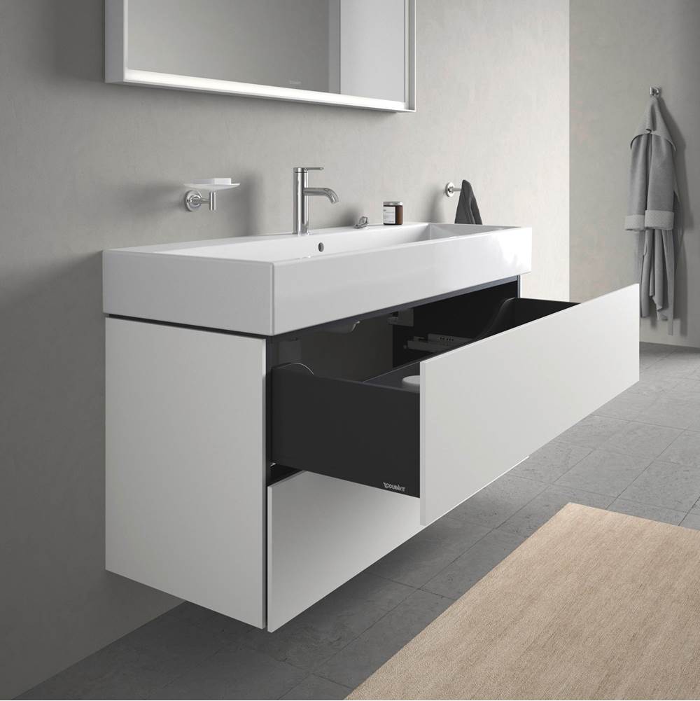 L-Cube Two Drawer Wall-Mount Vanity Unit Concrete Gray