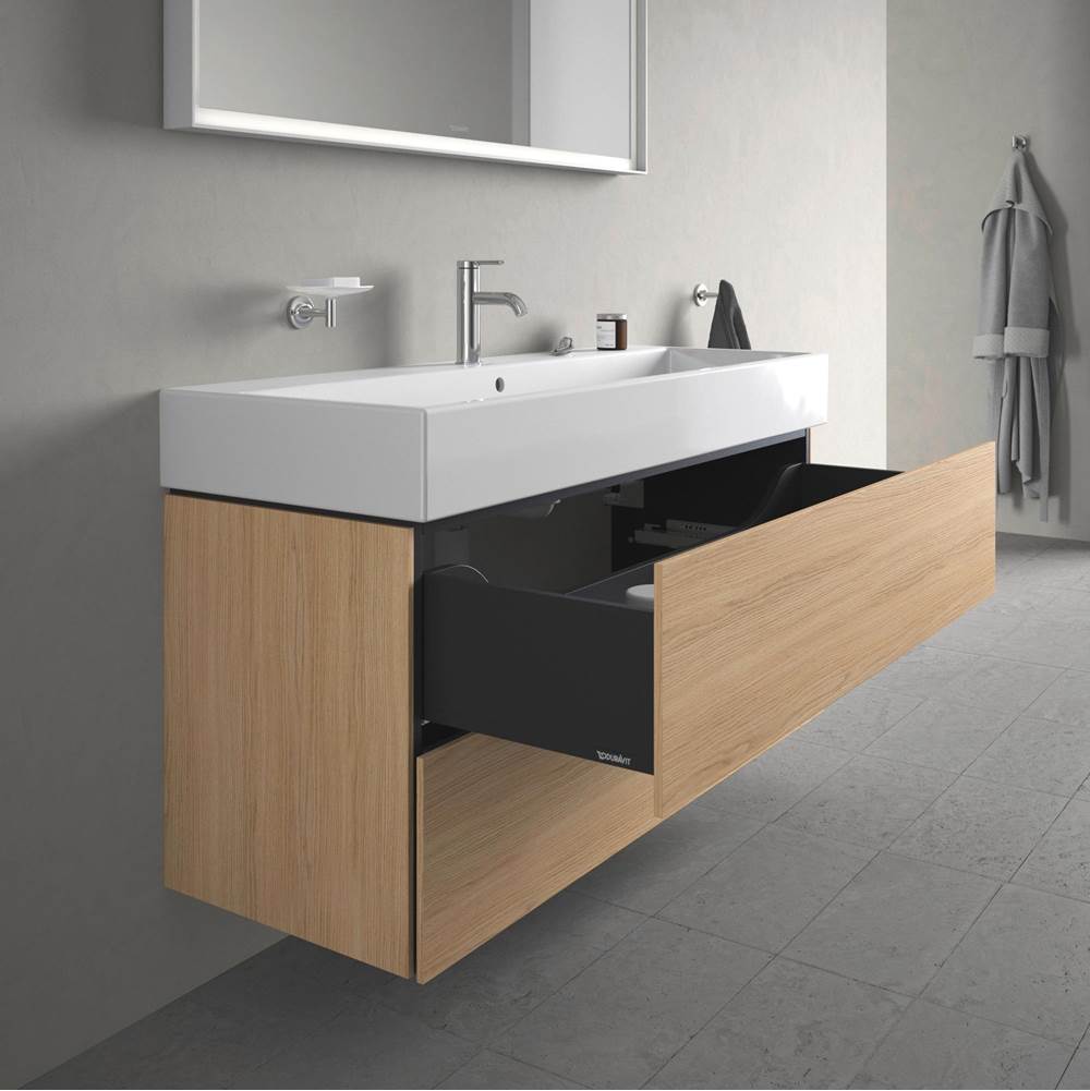 L-Cube Two Drawer Wall-Mount Vanity Unit Concrete Gray
