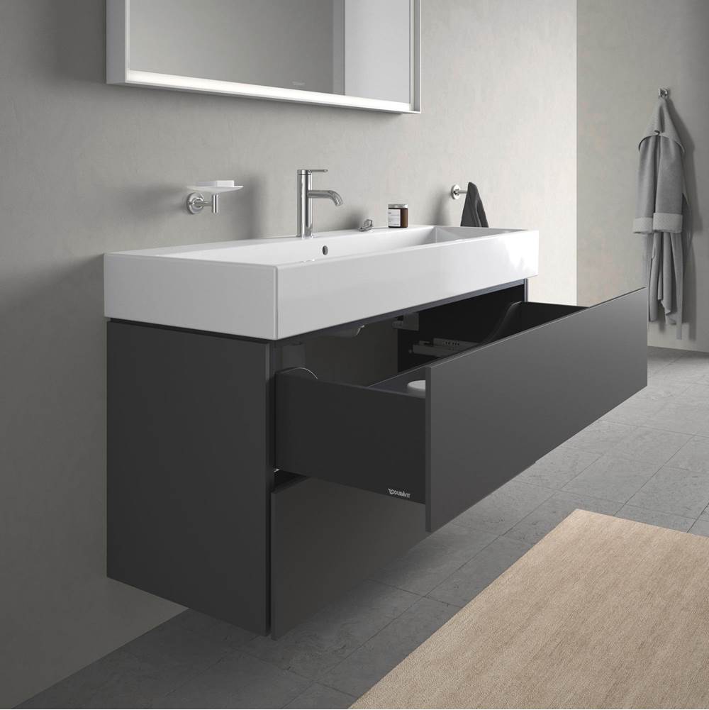 L-Cube Two Drawer Wall-Mount Vanity Unit Concrete Gray