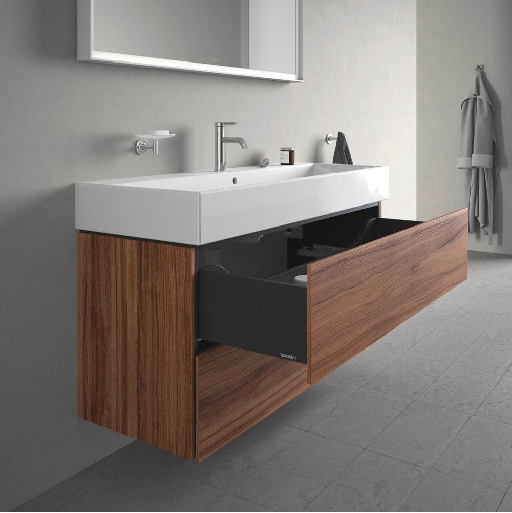 L-Cube Two Drawer Wall-Mount Vanity Unit Concrete Gray