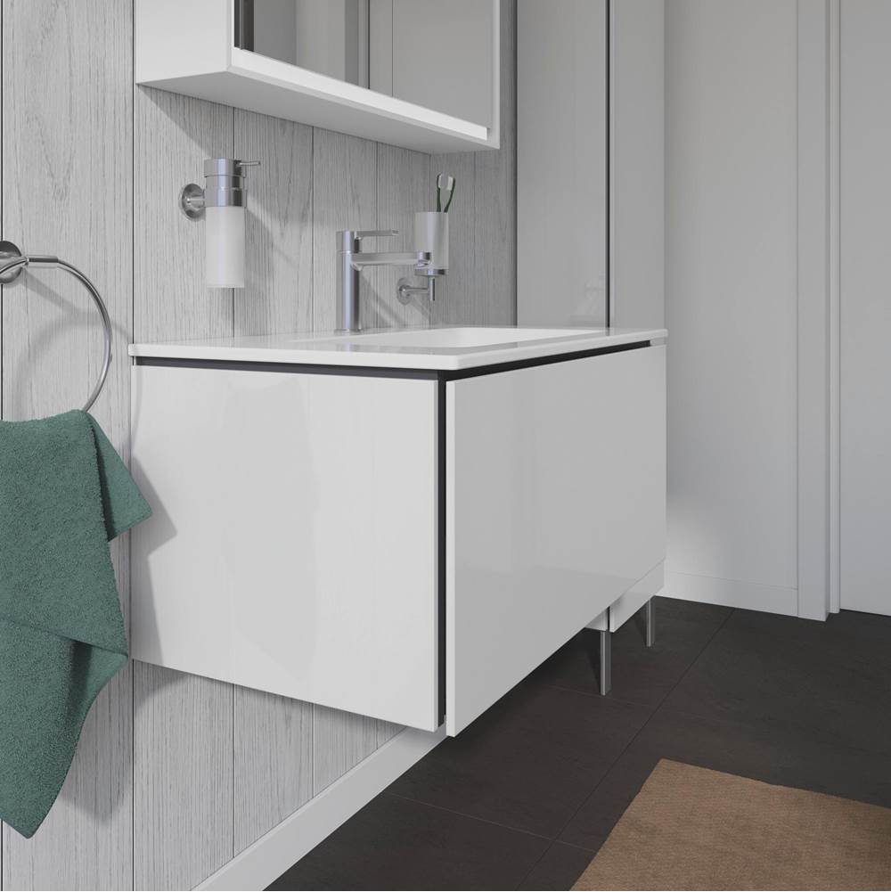 L-Cube One Drawer Wall-Mount Vanity Unit Concrete Gray