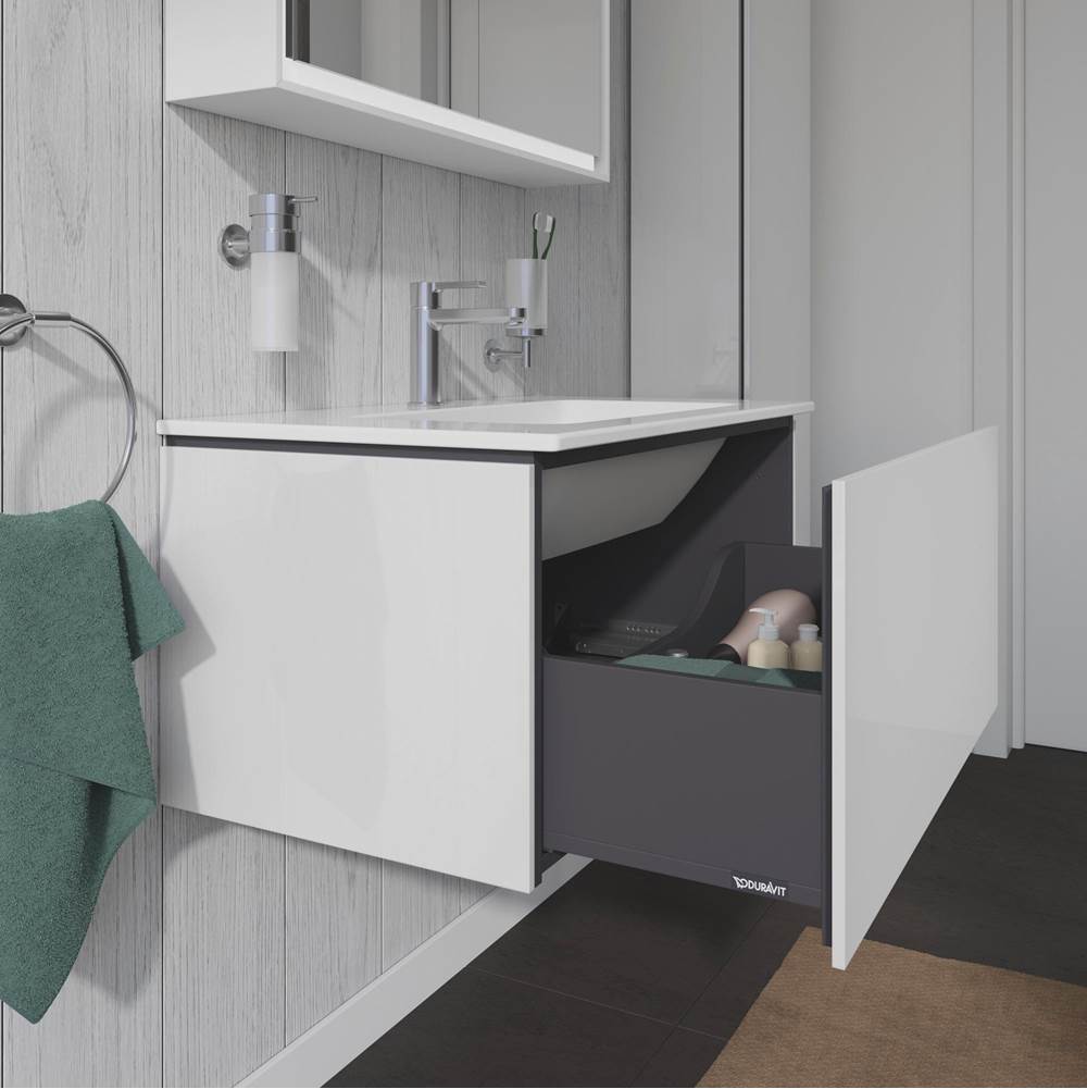 L-Cube One Drawer Wall-Mount Vanity Unit Concrete Gray