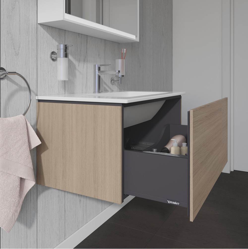 L-Cube One Drawer Wall-Mount Vanity Unit Concrete Gray