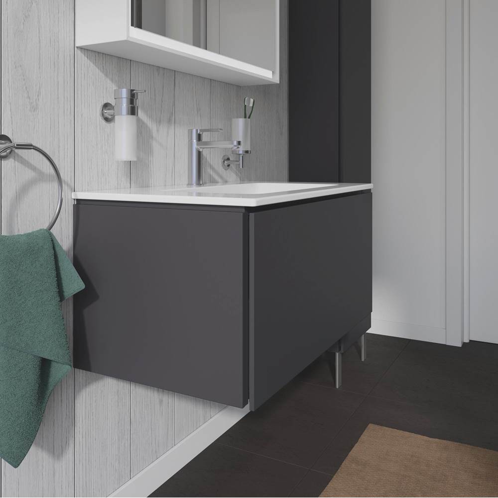 L-Cube One Drawer Wall-Mount Vanity Unit Concrete Gray