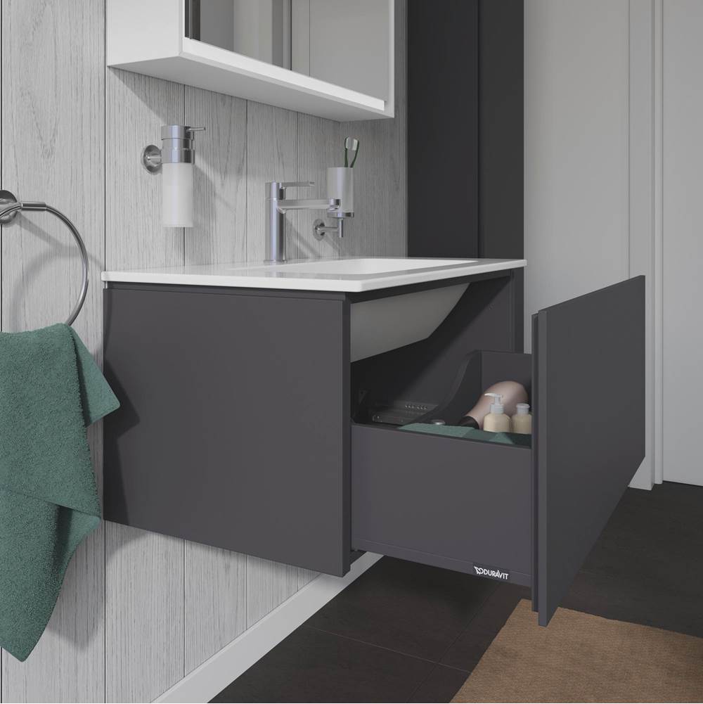 L-Cube One Drawer Wall-Mount Vanity Unit Concrete Gray