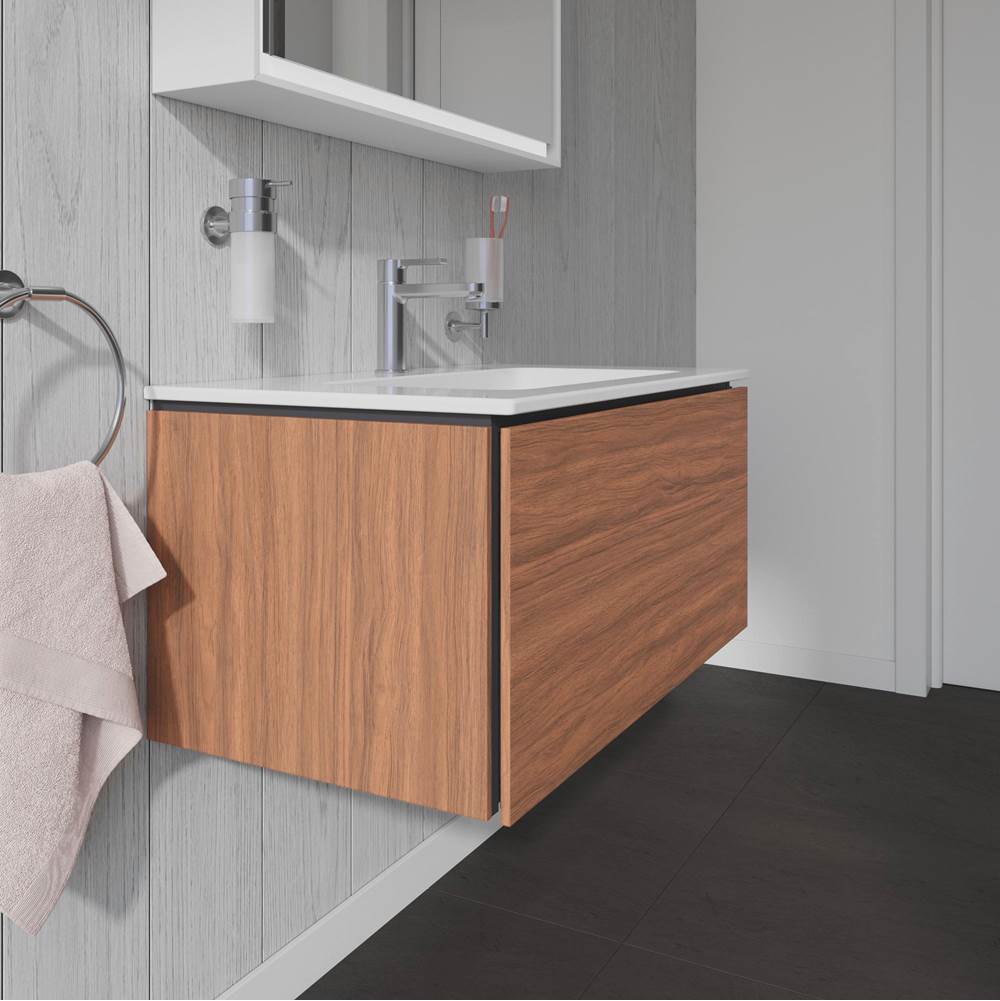 L-Cube One Drawer Wall-Mount Vanity Unit Concrete Gray