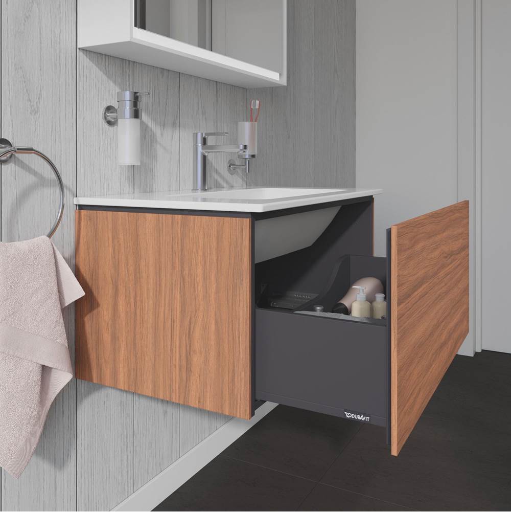 L-Cube One Drawer Wall-Mount Vanity Unit Concrete Gray