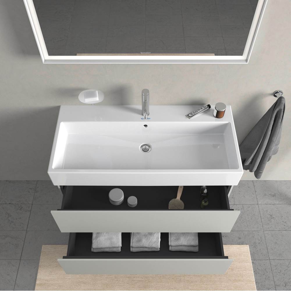 L-Cube Two Drawer Wall-Mount Vanity Unit Concrete Gray