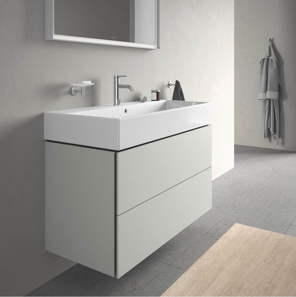 L-Cube Two Drawer Wall-Mount Vanity Unit Concrete Gray