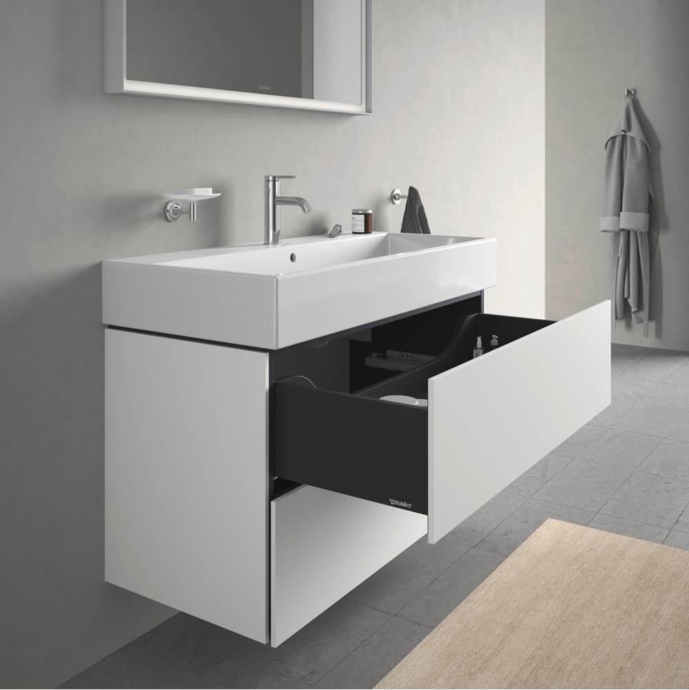L-Cube Two Drawer Wall-Mount Vanity Unit Concrete Gray