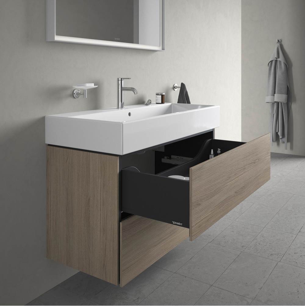 L-Cube Two Drawer Wall-Mount Vanity Unit Concrete Gray