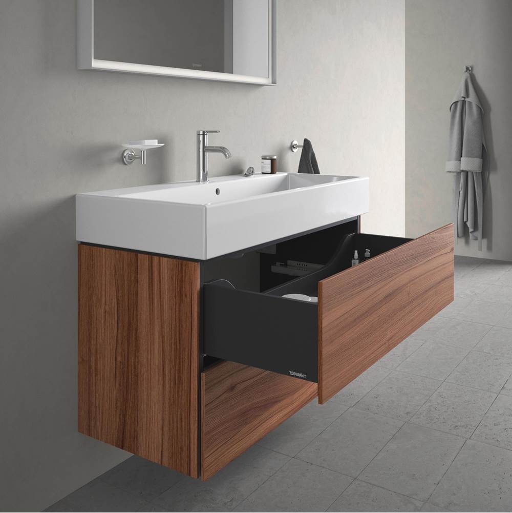 L-Cube Two Drawer Wall-Mount Vanity Unit Concrete Gray