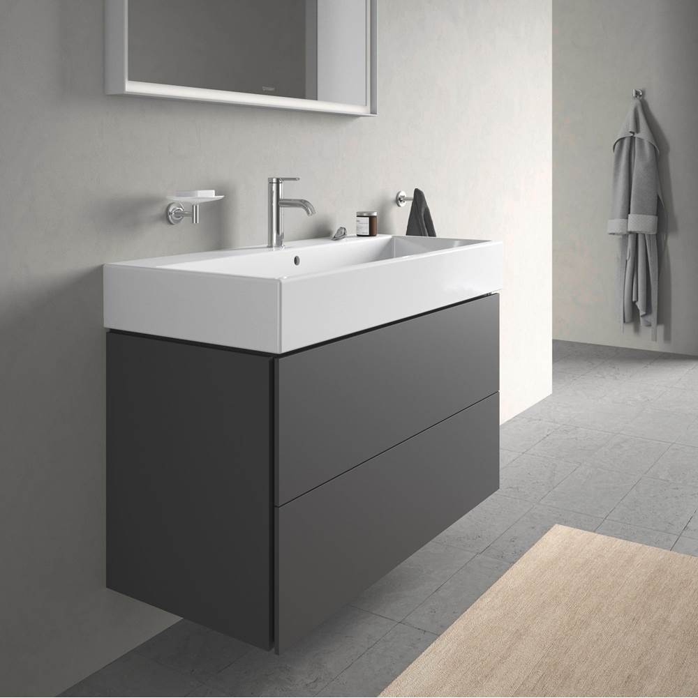 L-Cube Two Drawer Wall-Mount Vanity Unit Concrete Gray
