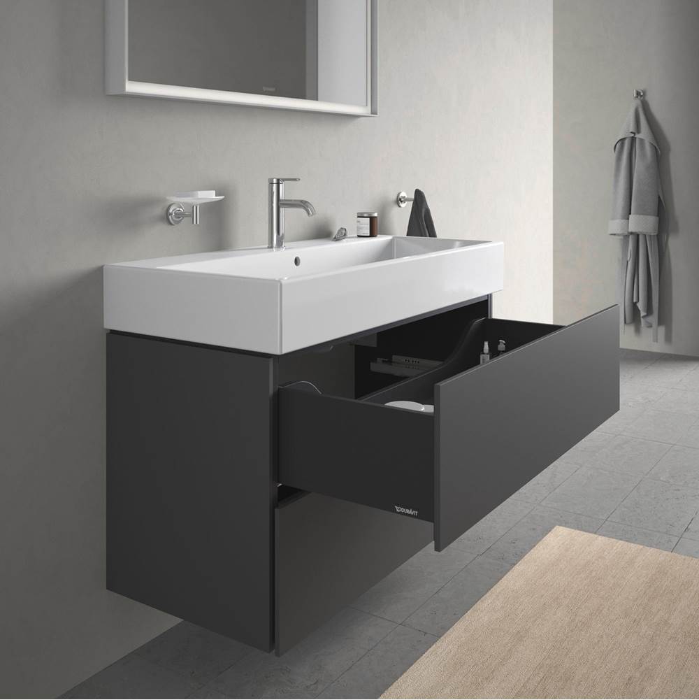 L-Cube Two Drawer Wall-Mount Vanity Unit Concrete Gray