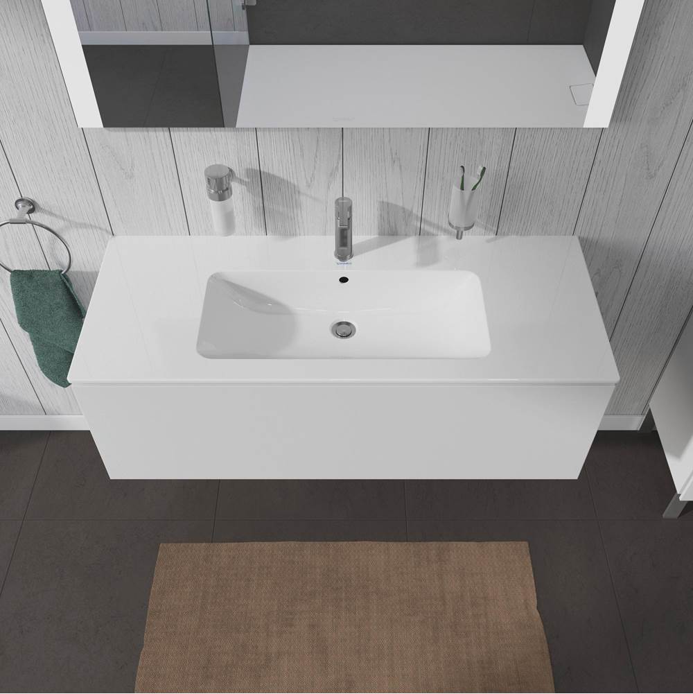 L-Cube One Drawer Wall-Mount Vanity Unit Concrete Gray