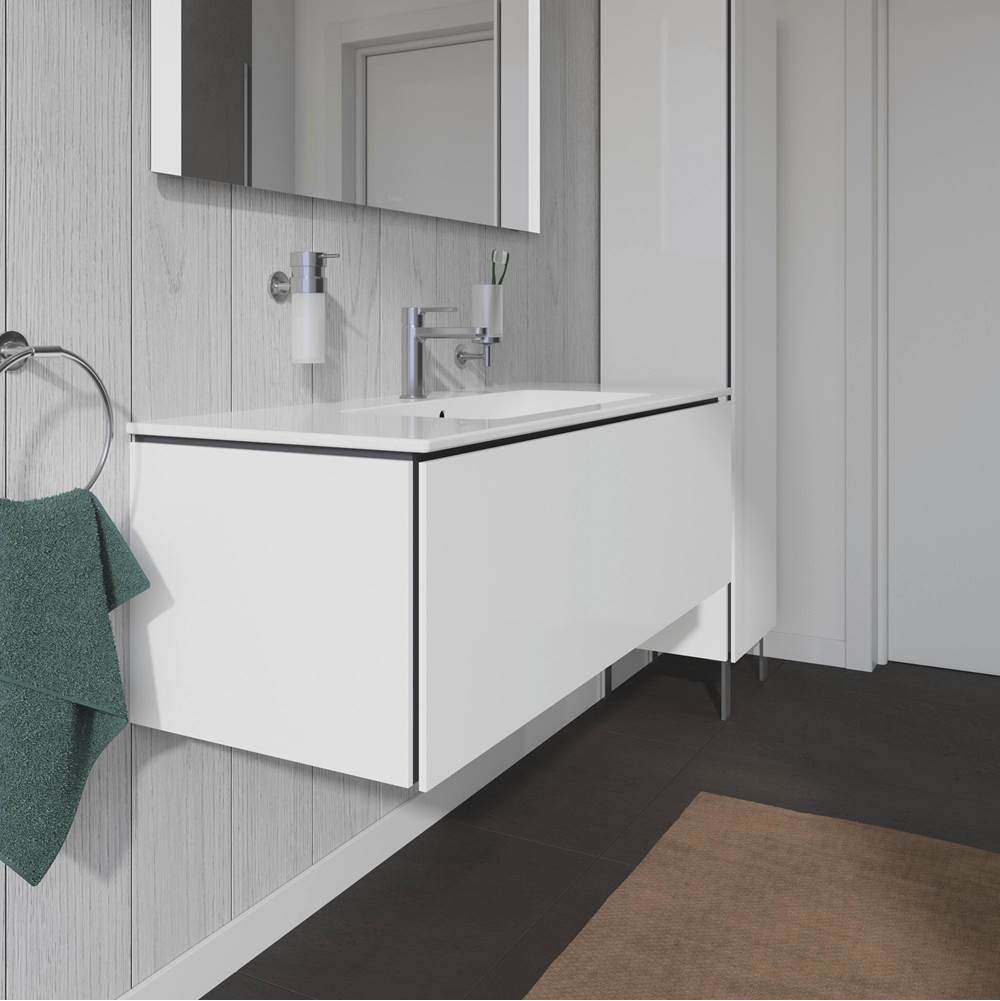 L-Cube One Drawer Wall-Mount Vanity Unit Concrete Gray