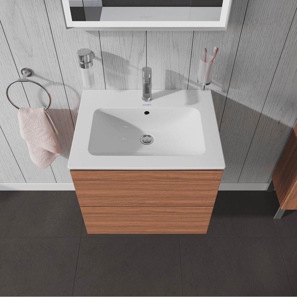 L-Cube Two Drawer Wall-Mount Vanity Unit Concrete Gray