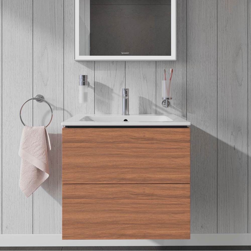 L-Cube Two Drawer Wall-Mount Vanity Unit Concrete Gray