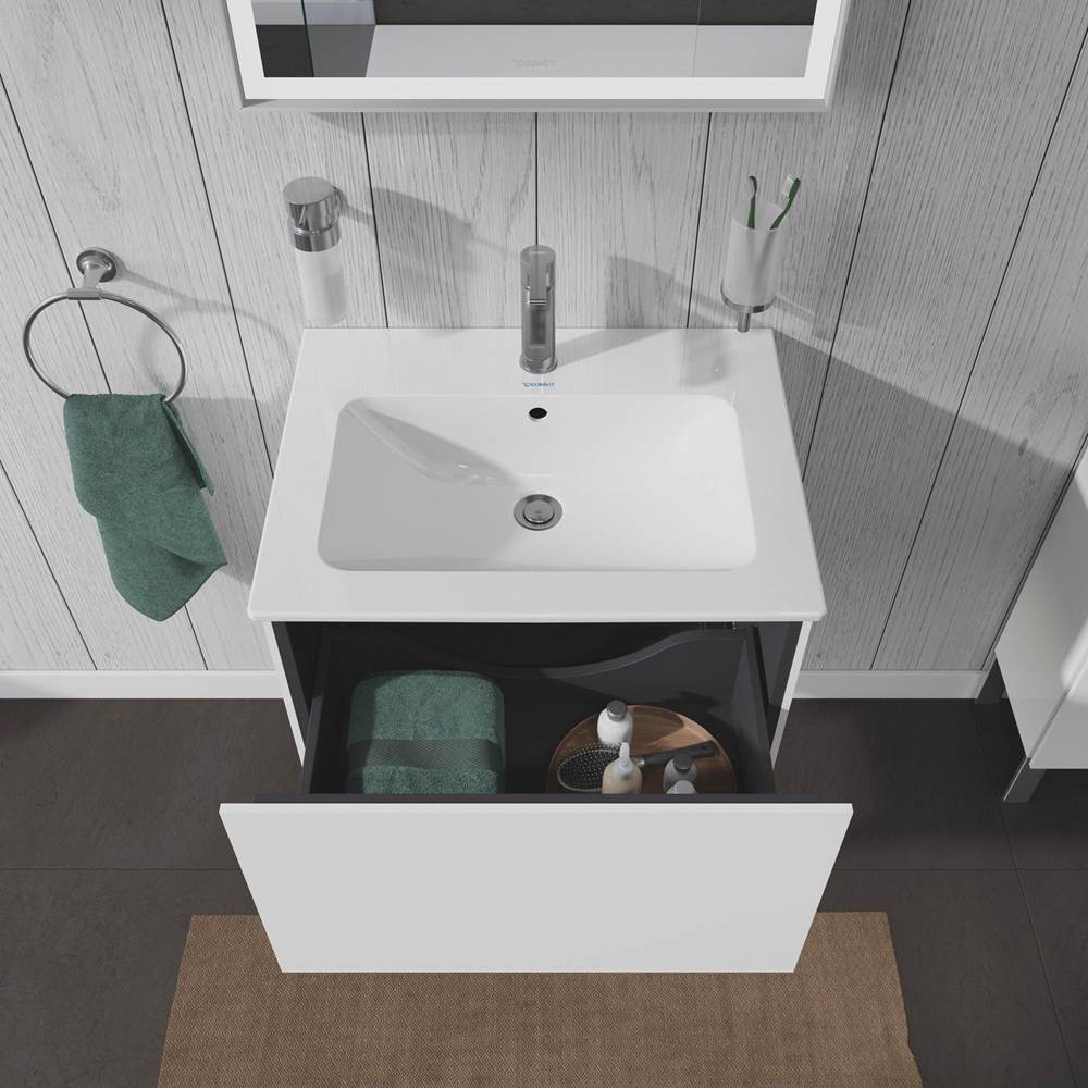 L-Cube One Drawer Wall-Mount Vanity Unit Concrete Gray