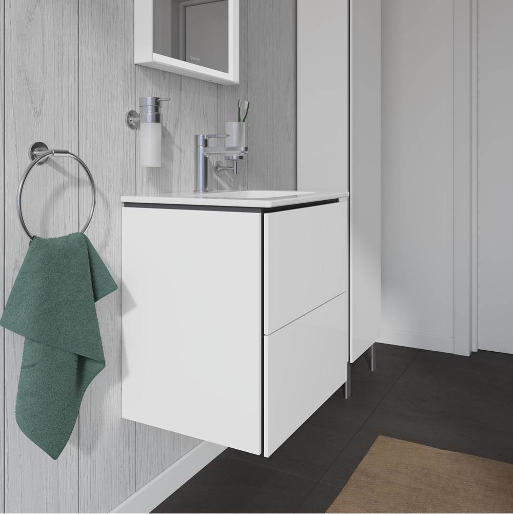 L-Cube Two Drawer Wall-Mount Vanity Unit Concrete Gray