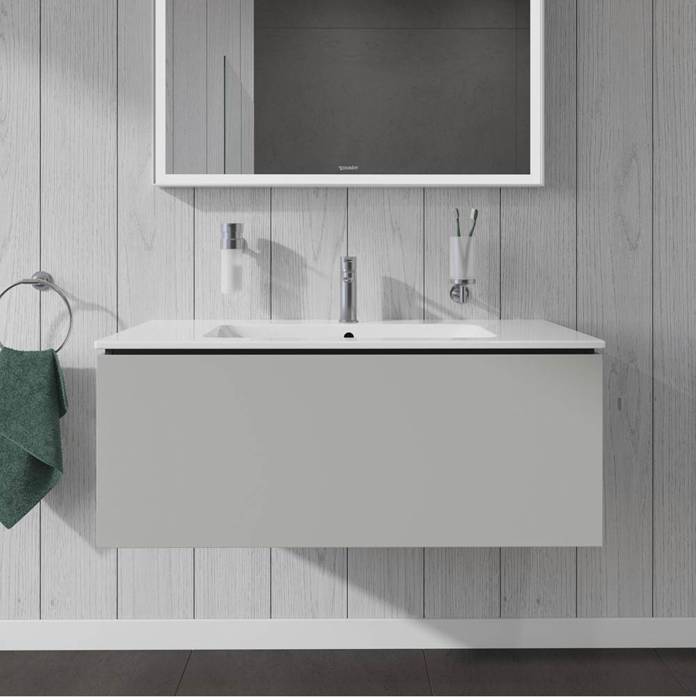 L-Cube One Drawer Wall-Mount Vanity Unit Concrete Gray