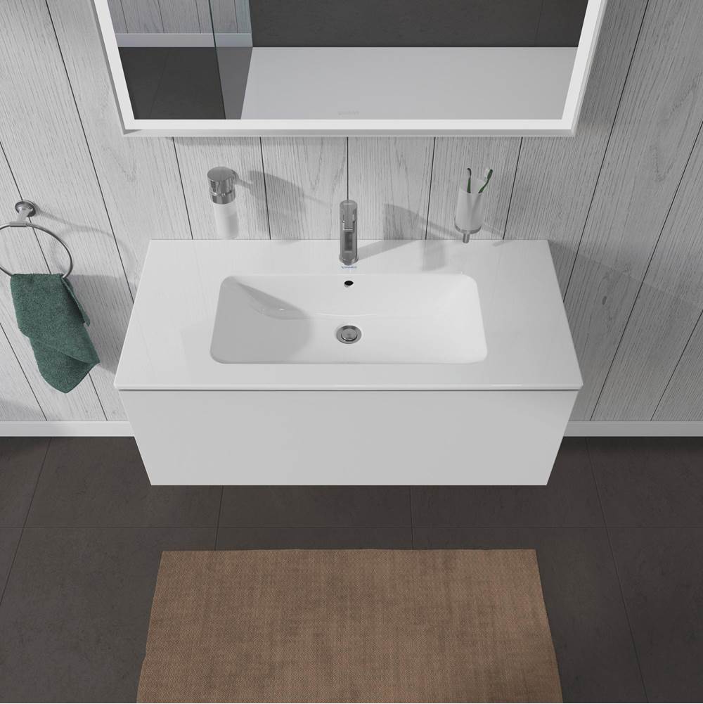 L-Cube One Drawer Wall-Mount Vanity Unit Concrete Gray