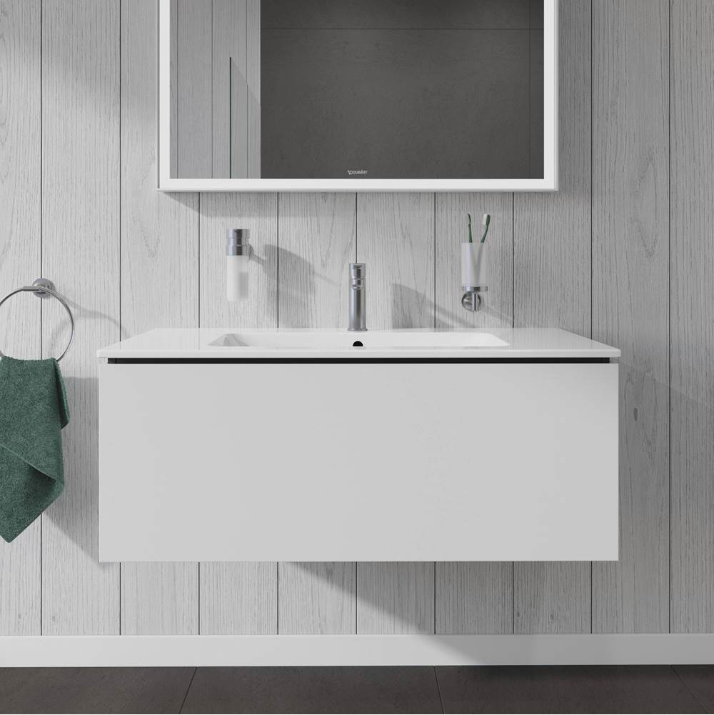 L-Cube One Drawer Wall-Mount Vanity Unit Concrete Gray