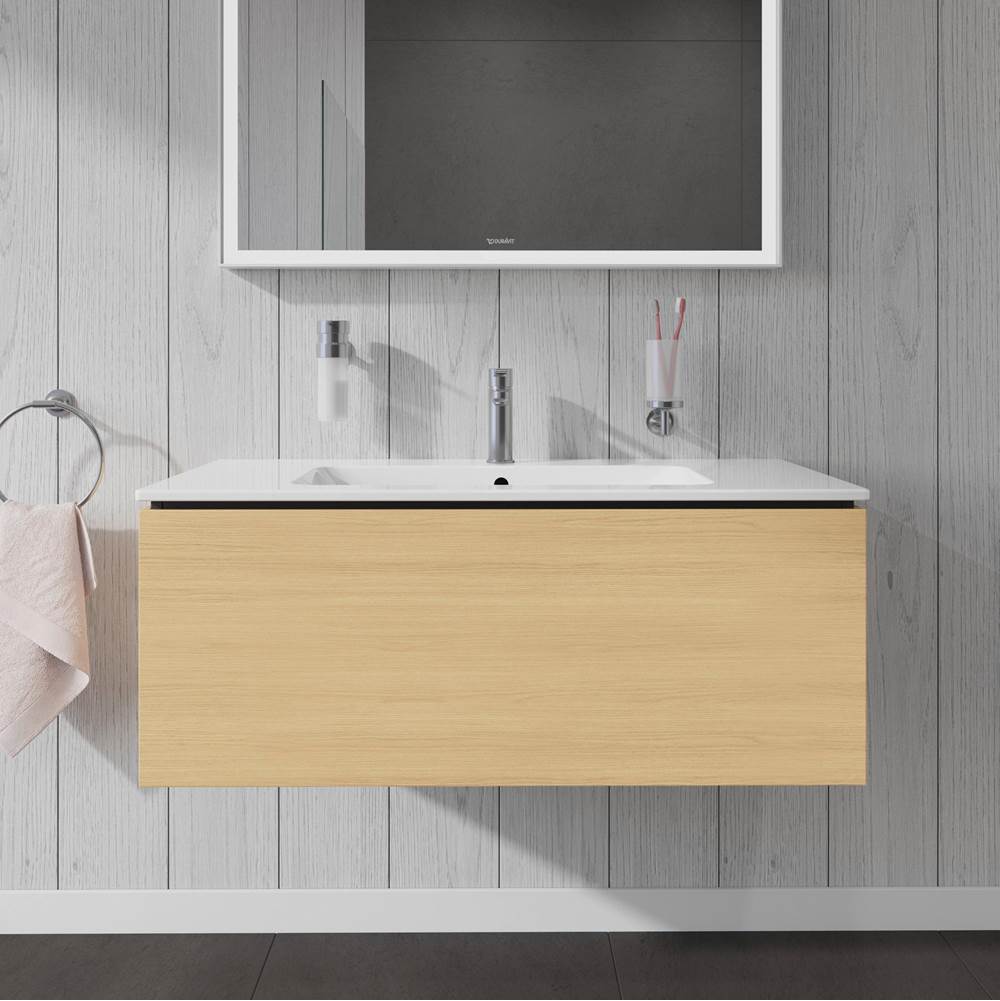 L-Cube One Drawer Wall-Mount Vanity Unit Concrete Gray