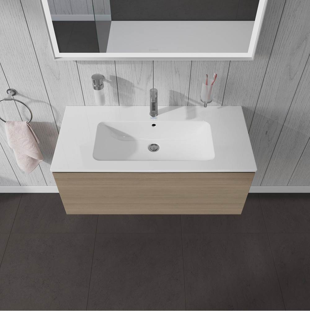 L-Cube One Drawer Wall-Mount Vanity Unit Concrete Gray