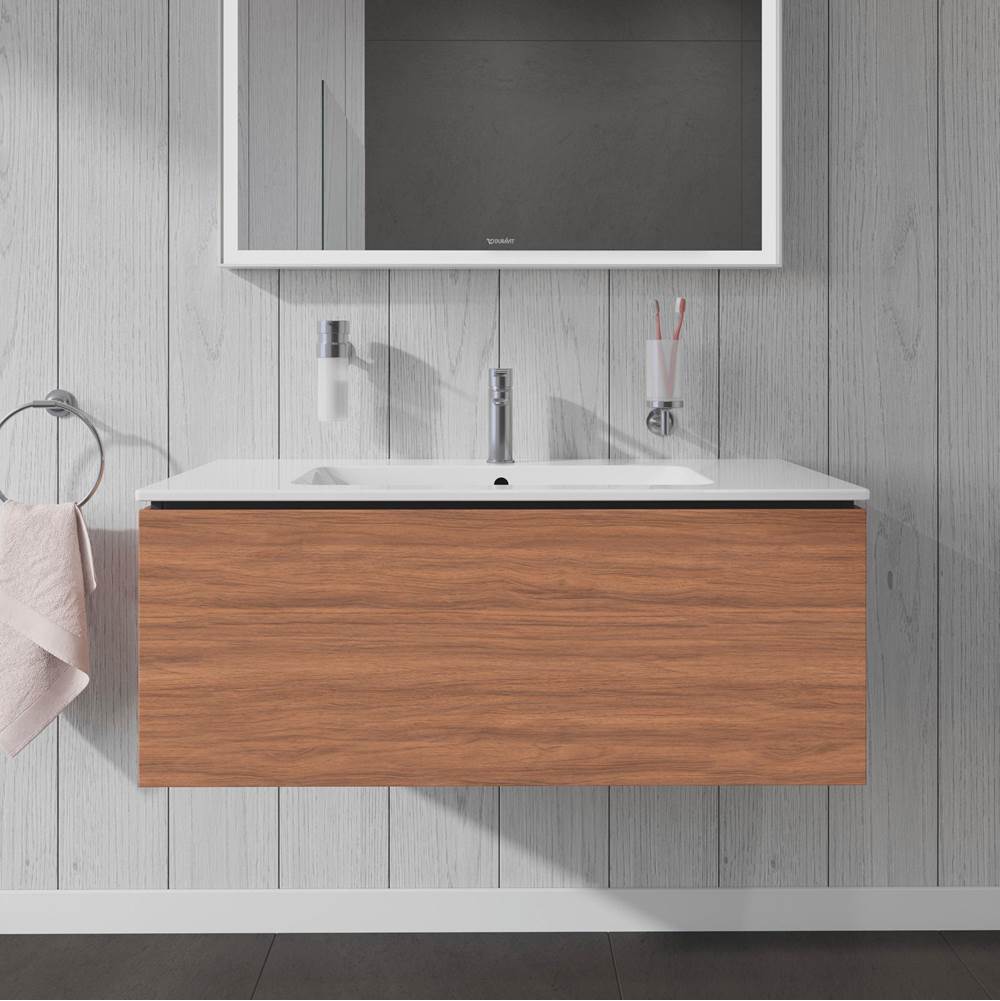 L-Cube One Drawer Wall-Mount Vanity Unit Concrete Gray