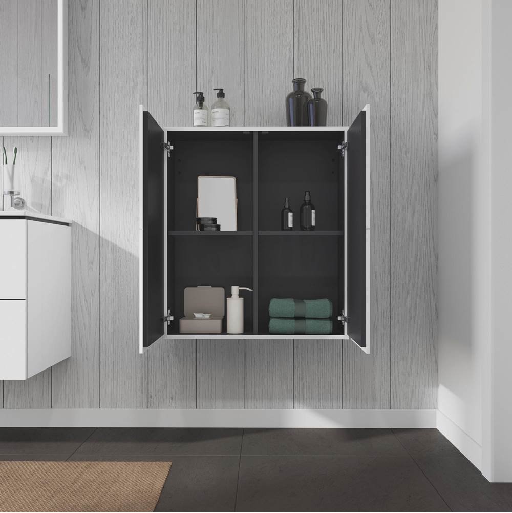 L-Cube Semi-Tall Cabinet Concrete Gray