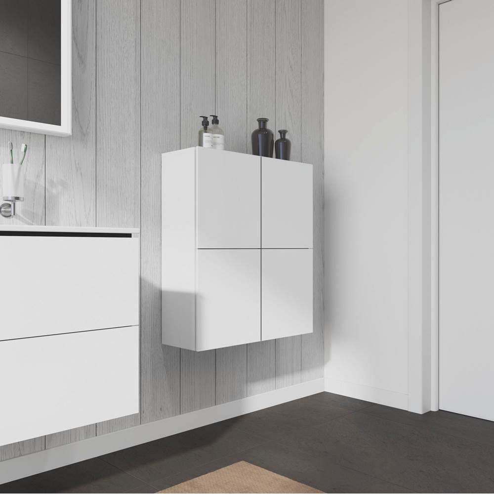 L-Cube Semi-Tall Cabinet Concrete Gray