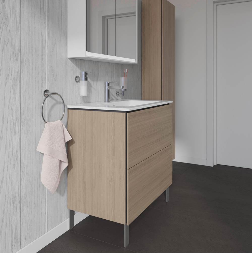 L-Cube Two Drawer Floorstanding Vanity Unit Concrete Gray