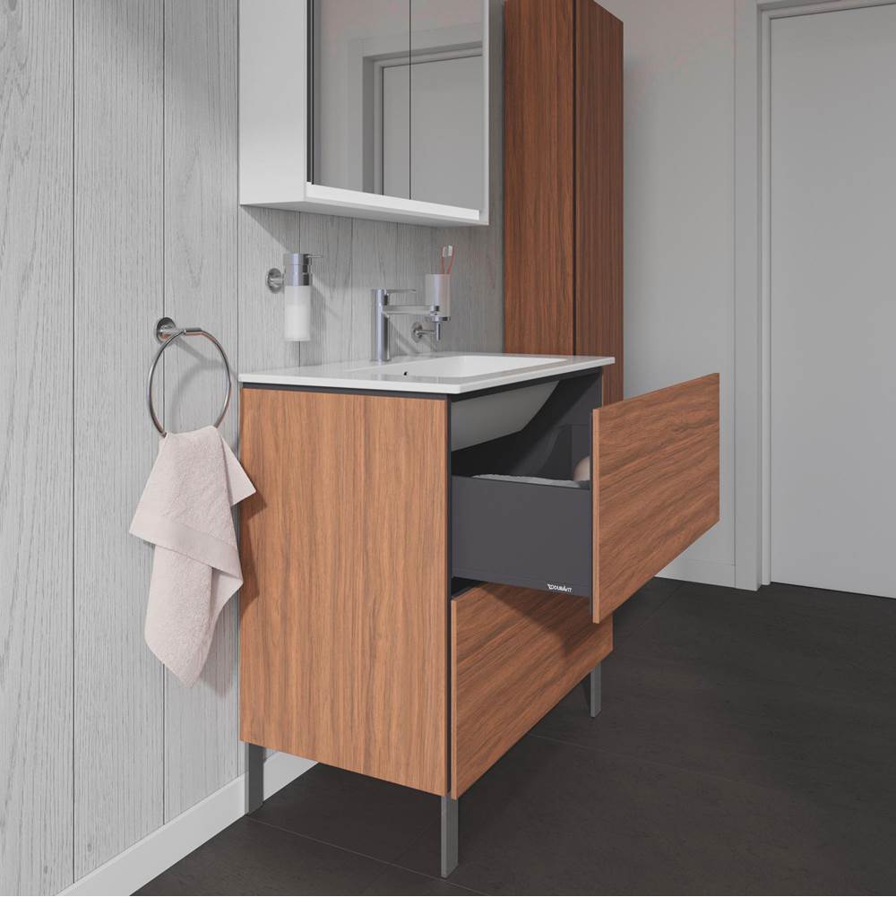 L-Cube Two Drawer Floorstanding Vanity Unit Concrete Gray