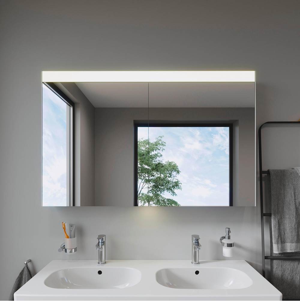 Light & Mirror Mirror Cabinet with Lighting White