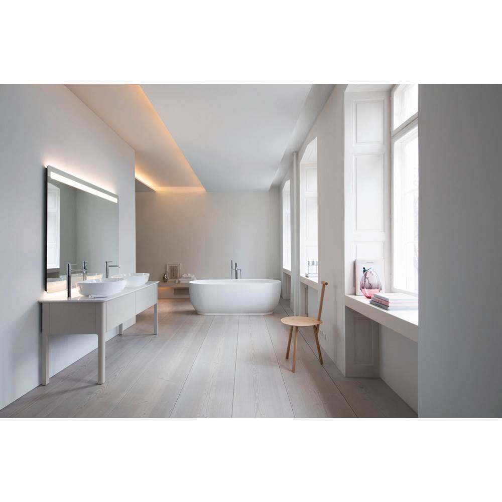 Luv Console with Two Sink Cut-Outs White