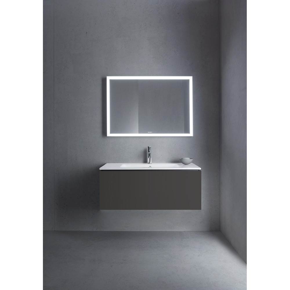 L-Cube One Drawer Wall-Mount Vanity Unit Concrete Gray