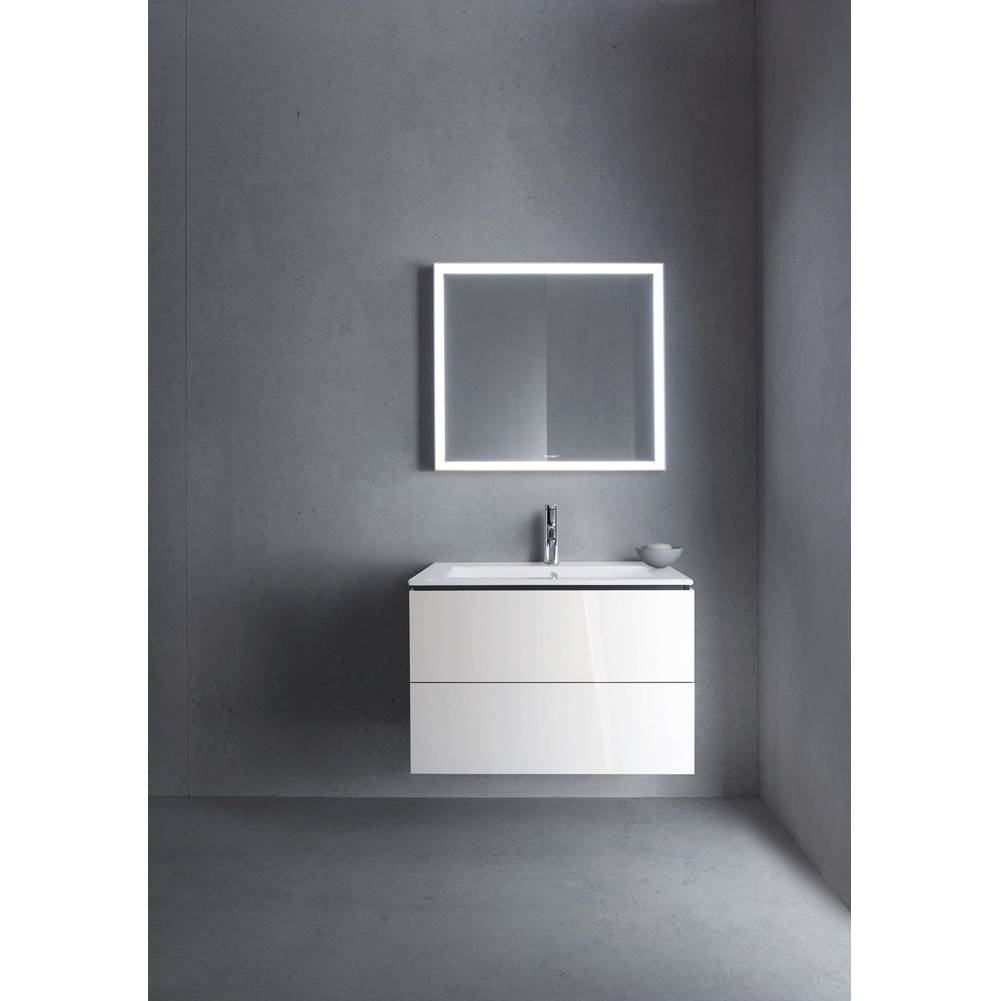 L-Cube Two Drawer Wall-Mount Vanity Unit Concrete Gray