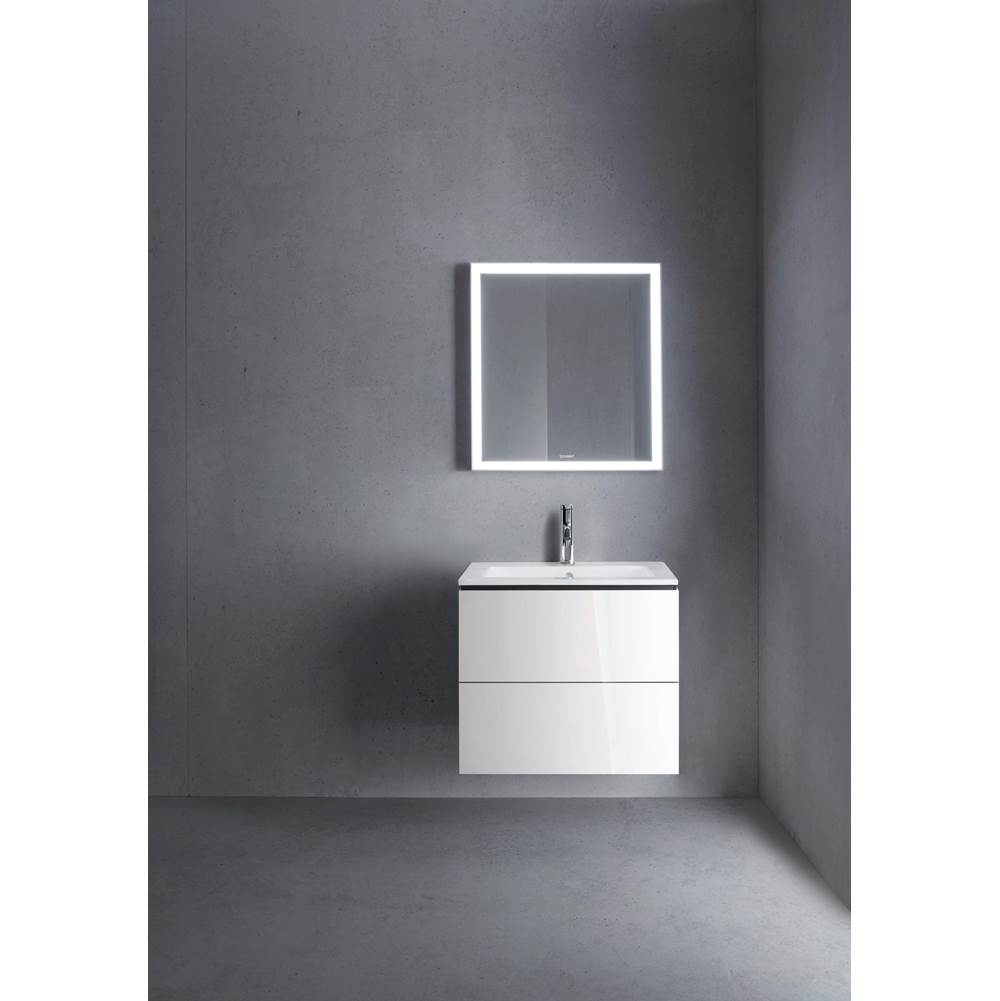 L-Cube Two Drawer Wall-Mount Vanity Unit Concrete Gray